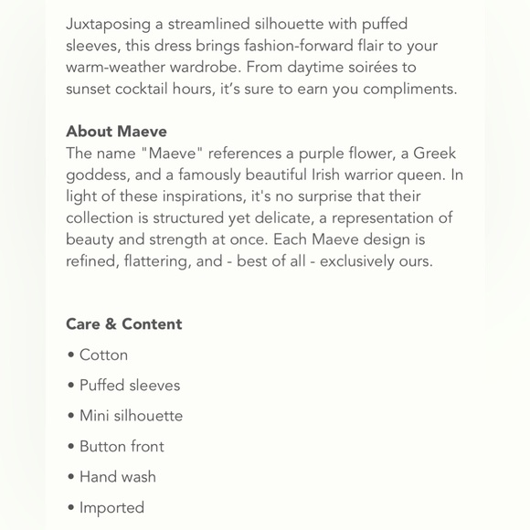 Maeve Puffed Sleeve from Anthropologie - BRAND NEW - size large - Picture 5 of 5